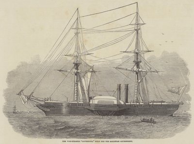 Le Vapeur de guerre Governole, construit pour le gouvernement sarde - Edwin Weedon